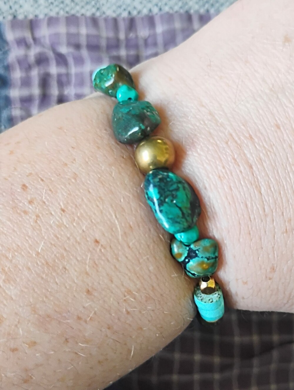 'Turquoise Party' Handmade Bracelet - Picture 4 of 6